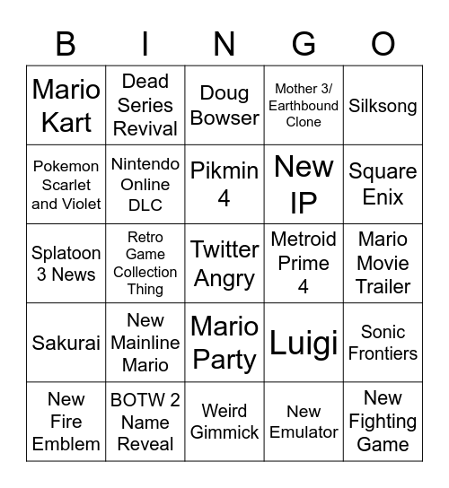 Bingo Card