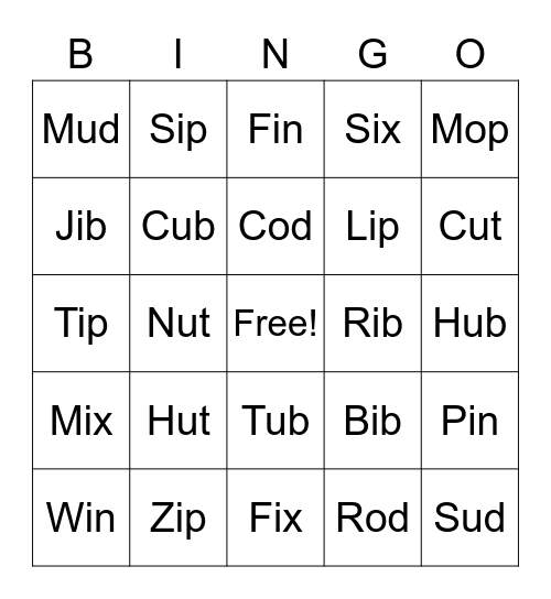 Beginner 2 Bingo Card
