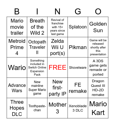 2022-09-13 Direct Bingo Card