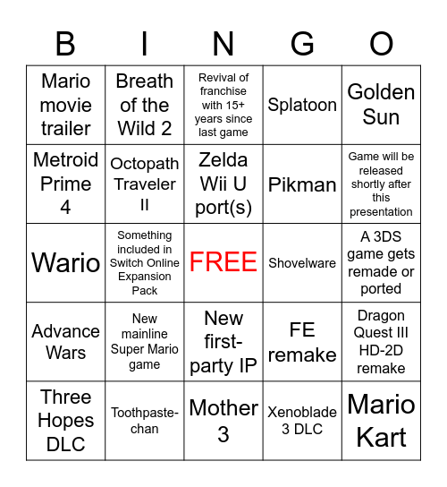 2022-09-13 Direct Bingo Card