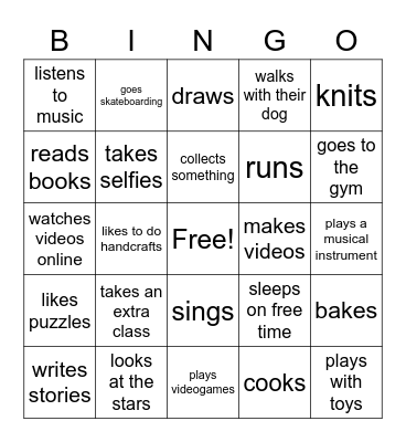 Find someone who... Bingo Card