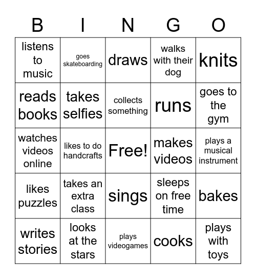 Find someone who... Bingo Card