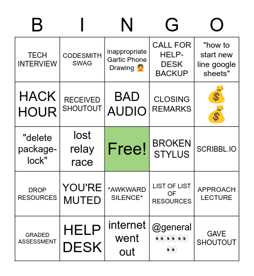 Fellow Bingo Card