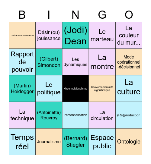 Le social retrouvé - Bingo avec André Bingo Card