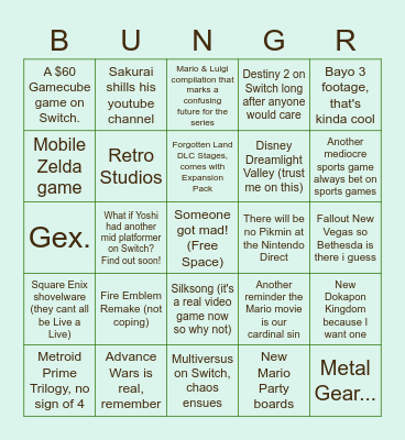 What ads will occur?? Bingo Card