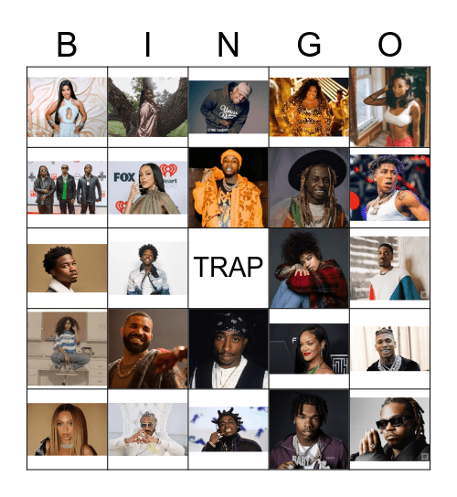 TRAP BINGO Card