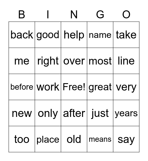 Bingo Card Bingo Card