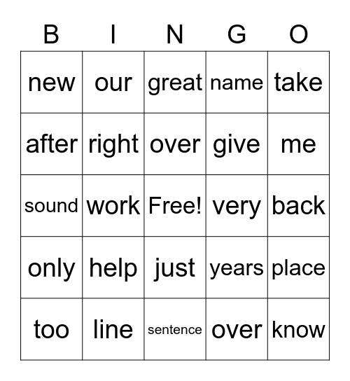 Bingo Card Bingo Card