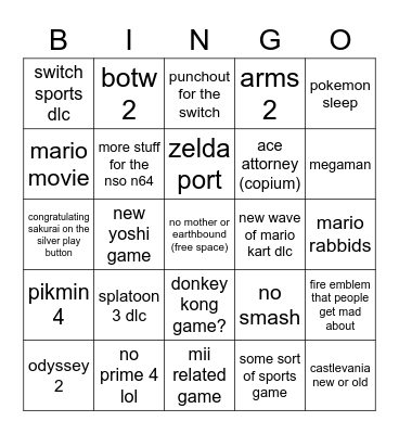 DIRECT Bingo Card