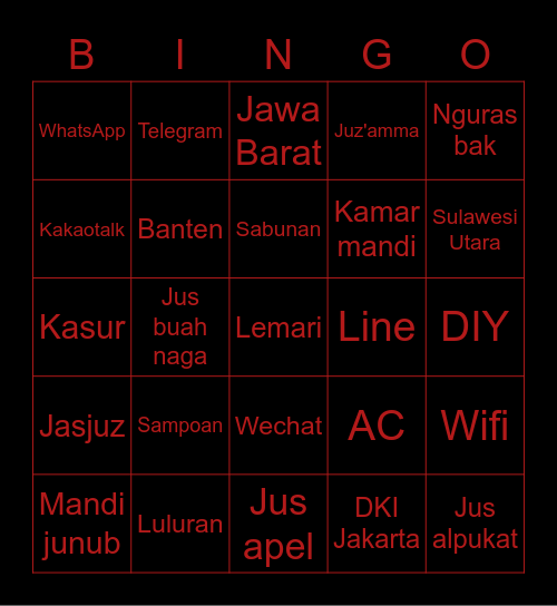 Camila Sholehot Bingo Card