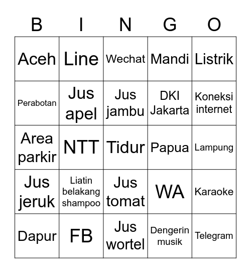 >_< Bingo Card