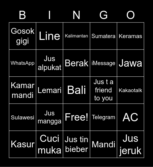 Charles Bingo Card