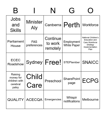 WQP Branch Bingo Card