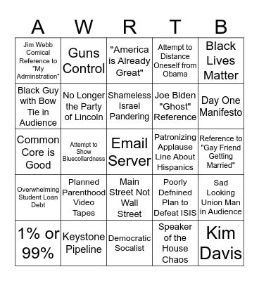 A Woman's Right to Booze Bingo Card