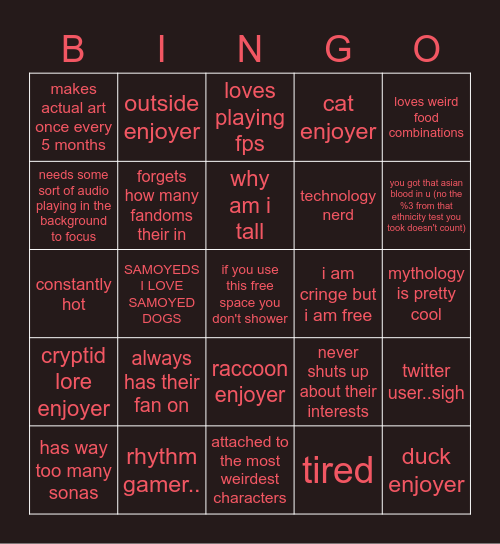 koinex's bingo ever Bingo Card