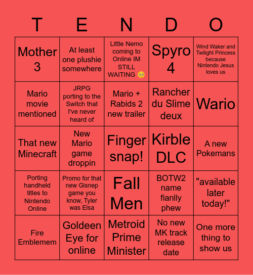 Dïrect Bingo Card