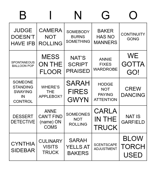 GCS4 FINALE BINGO! Bingo Card