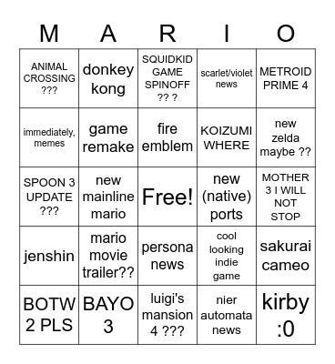 ntdo direct 2022.09.13 bingo Card