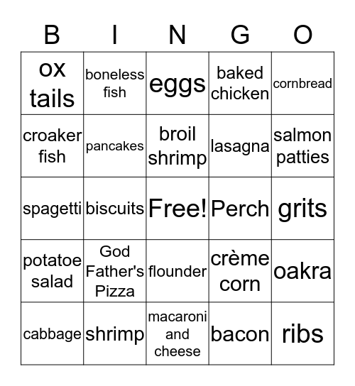 Aunt Nit's Foods  Bingo Card