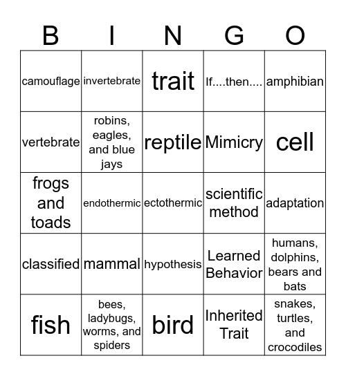Review Bingo A8 and some A9 Bingo Card