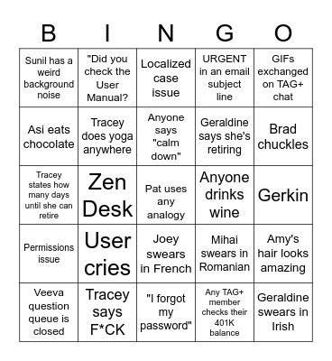 Ascend Go Live Bingo Card