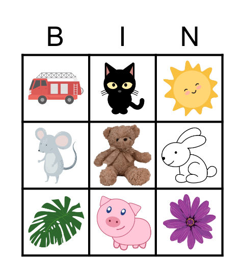 Color bing Bingo Card