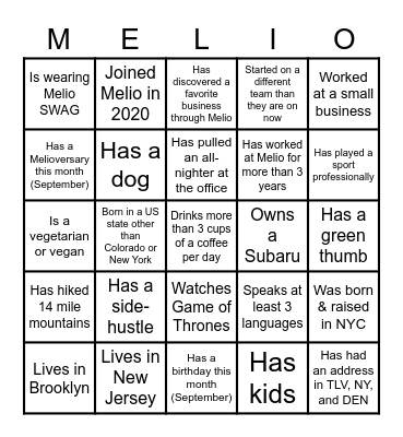 Bingo Card