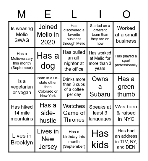 Bingo Card