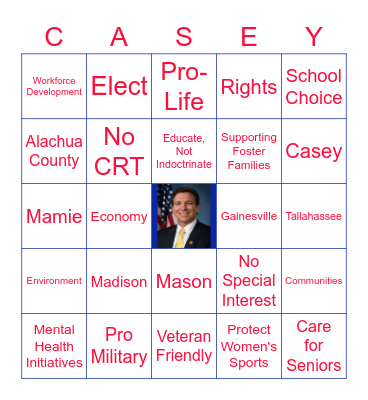 DESANTIS PLAYBOOK Bingo Card
