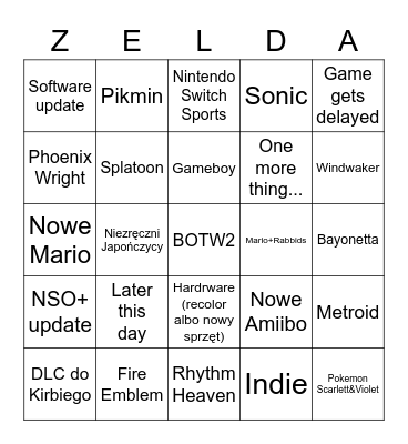 Direct 13.09 Bingo Card