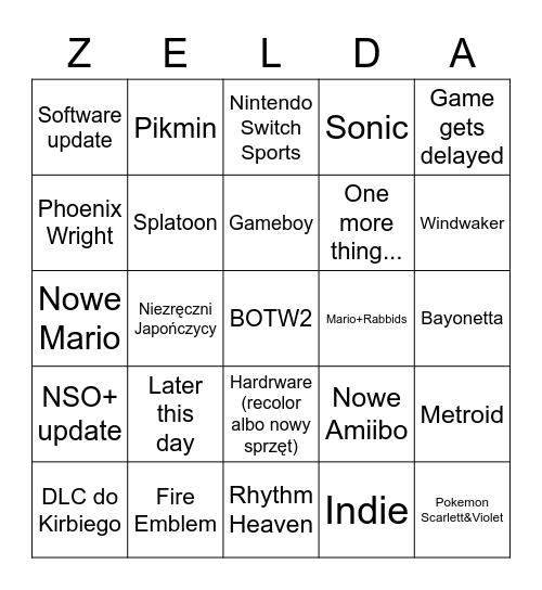 Direct 13.09 Bingo Card