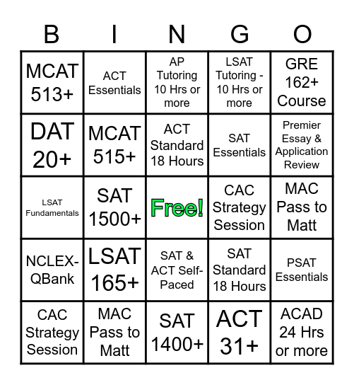 EA Bingo Round 1 Bingo Card
