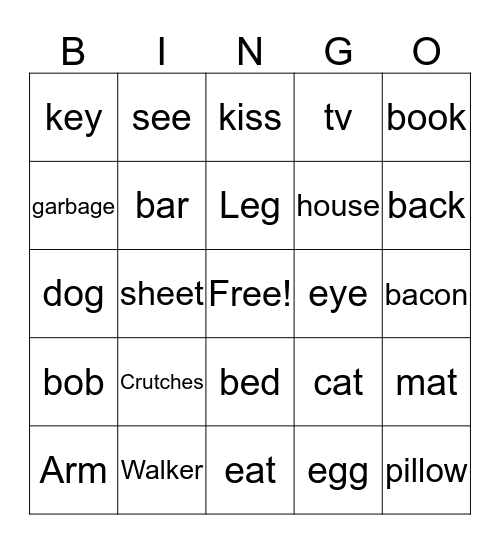 Physical Therapy Bingo Card