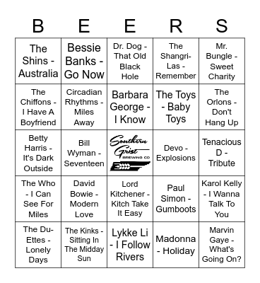 VBW6G1 Bingo Card