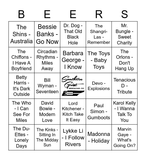 VBW6G1 Bingo Card