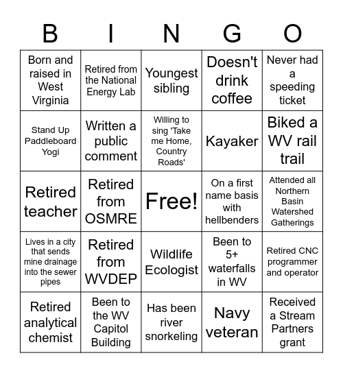 Find Someone Who Is/Has... Bingo Card