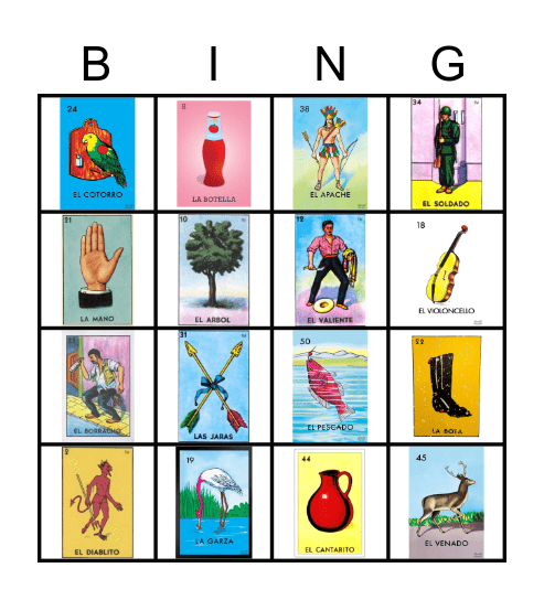 Loteria Bingo Card