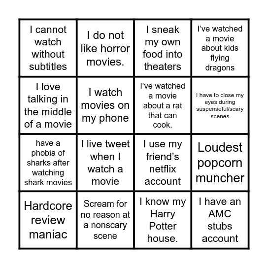 Fall Kickoff Bingo Card