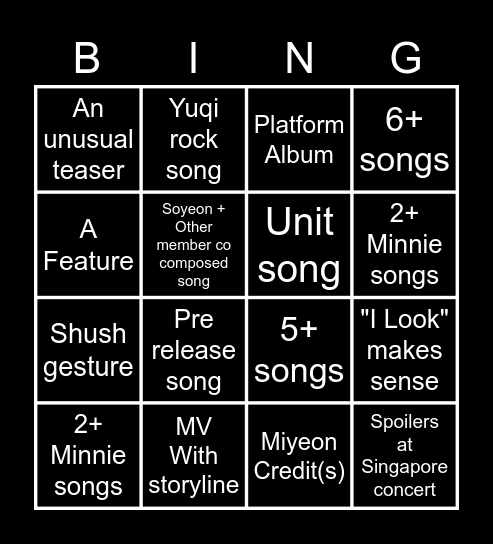 I Love Bingo Card