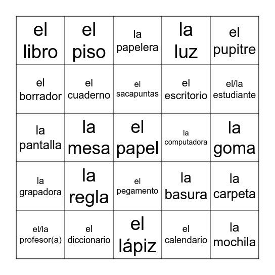 CH 2 Test 1 Bingo Card