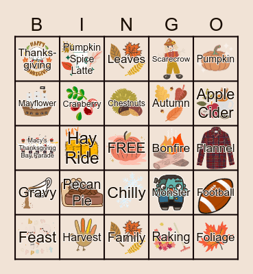 FALL Bingo Card