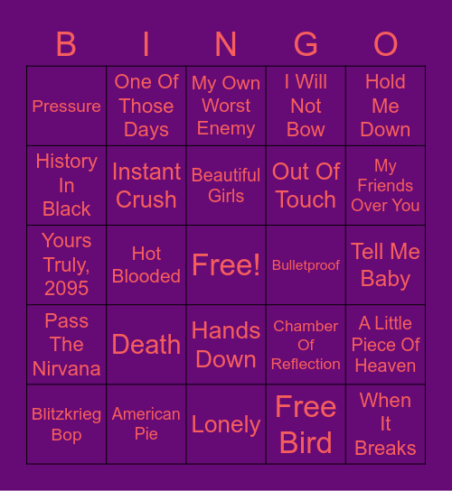 RATATA! Bingo Card