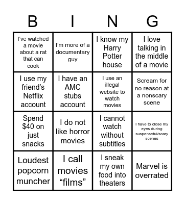 Fall Kickoff Bingo Card