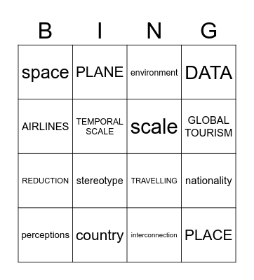 An interconnected World Bingo Card