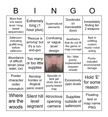 Bad Left 4 Dead 2 Custom Map Bingo v2 Bingo Card