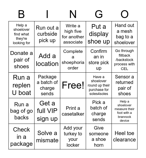 DSW BINGO Card