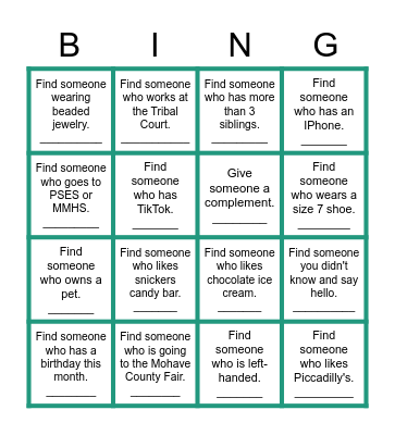 Fielding Wedding Blackout Bingo Card