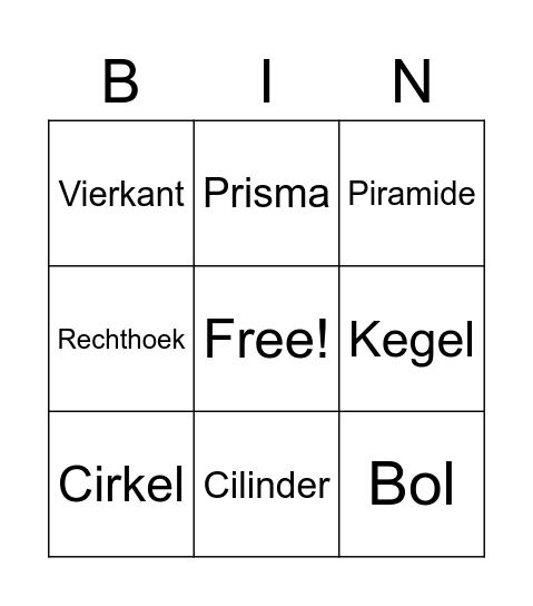 Figuren Bingo Card