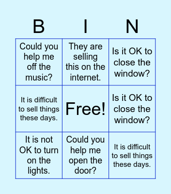 Translation Bingo Card