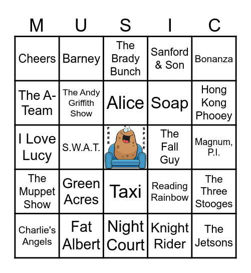 COUCH POTATO Bingo Card